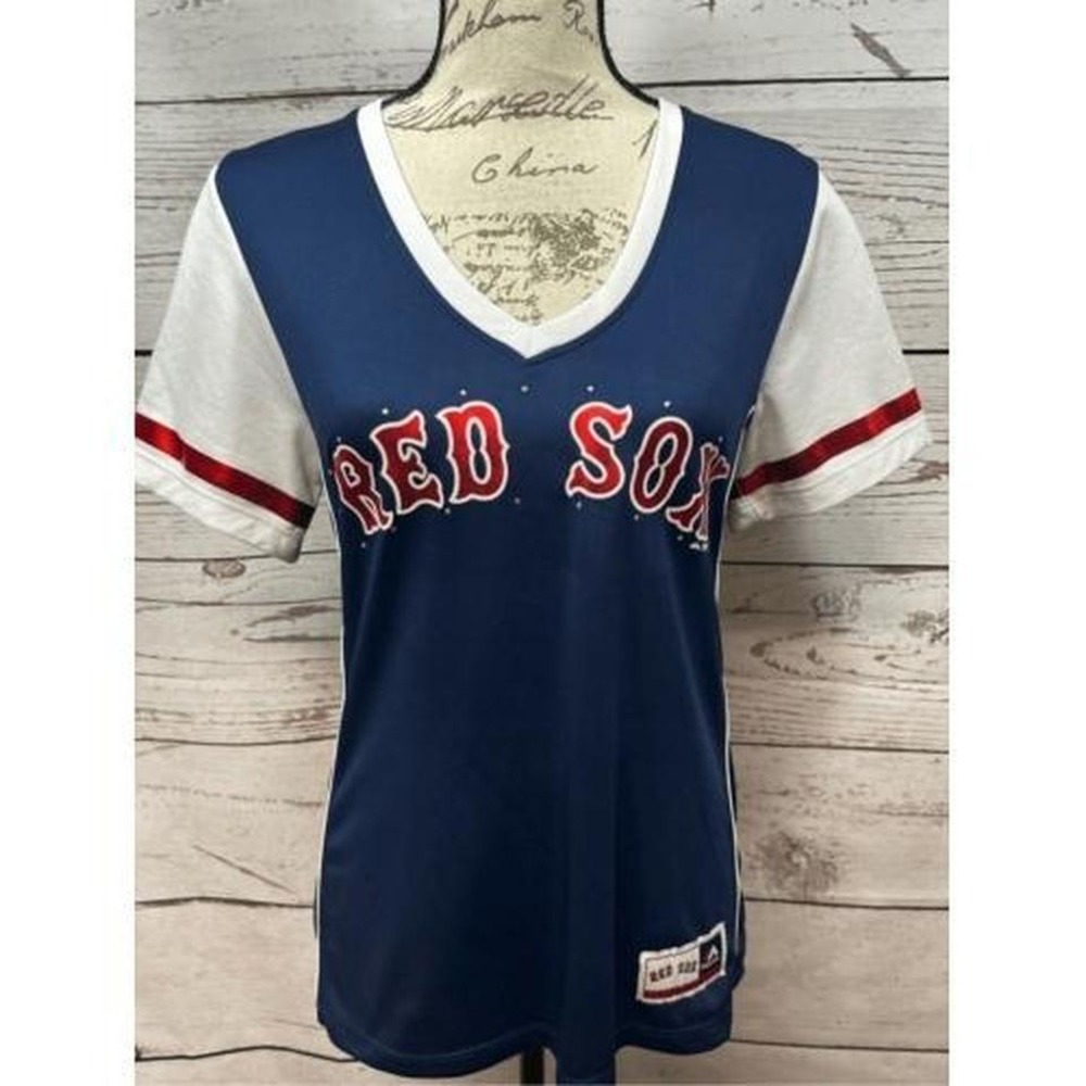 Majestic Red Sox large t shirt with jewels - 3125